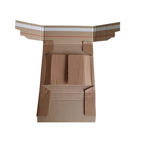 Superpac - Boîte postale renforcée avec bande adhésive - 330x250x80 mm - Marron - Carton recyclé et recyclable