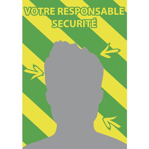 Miroir Consigne De Sécurité - Jaune Et Vert - 490x710 Mm