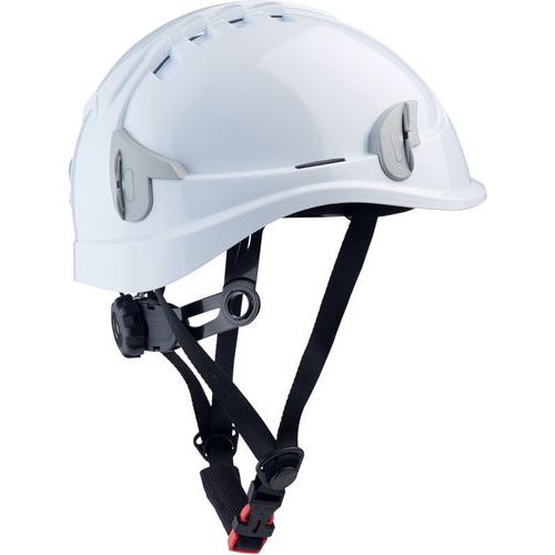Casque Monteur Aéré Avec Jugulaire De Couleur Blanc