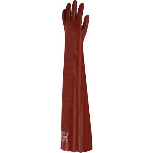 Gants De Manutention De Protection En Pvc Rouge Taille 10 720 Mm