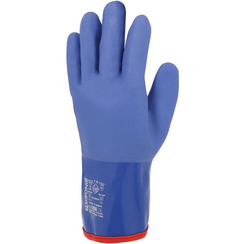 Gants De Manutention De Protection à Triple Enduction En Pvc Bleu Taille 10