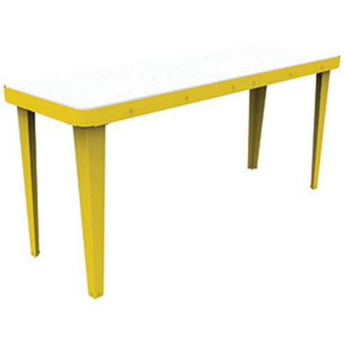 Table Basse Le Banc Blanc/bouton D'or