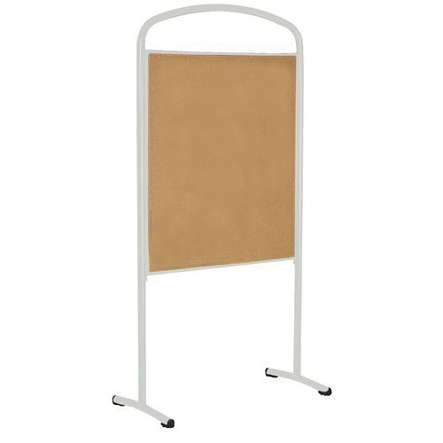 Ulmann - Panneau d'affichage fond liège sur pieds - 200x100 cm Gris clair - Éco-responsable