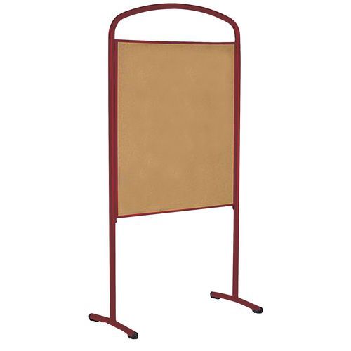 Ulmann - Panneau d'affichage fond liège sur pieds - Rouge 100x200 cm - Éco-responsable PEFC