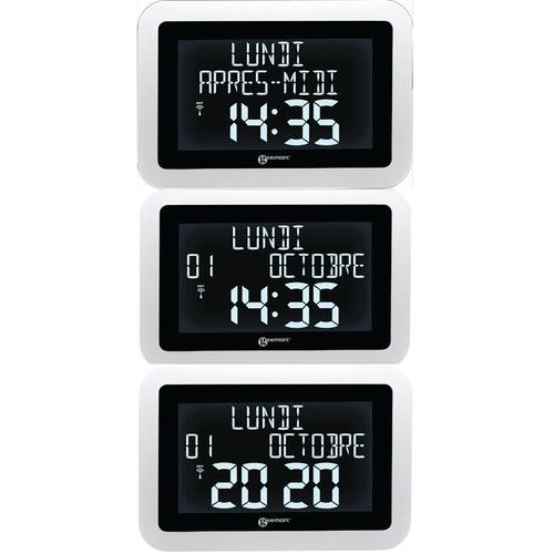 Horloge Calendrier Geemarc Viso8 - Grosses Chiffres - Réglage Auto - Pour Seniors