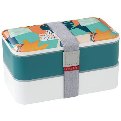 Boîte Repas 2 Compartiments Vert - Lunch Box - Easy Life
