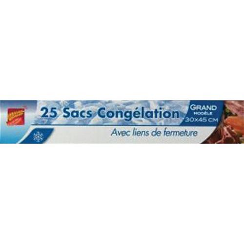Lot De 25 Sacs De Congélation Grand Modèle - 30 X 45 Cm