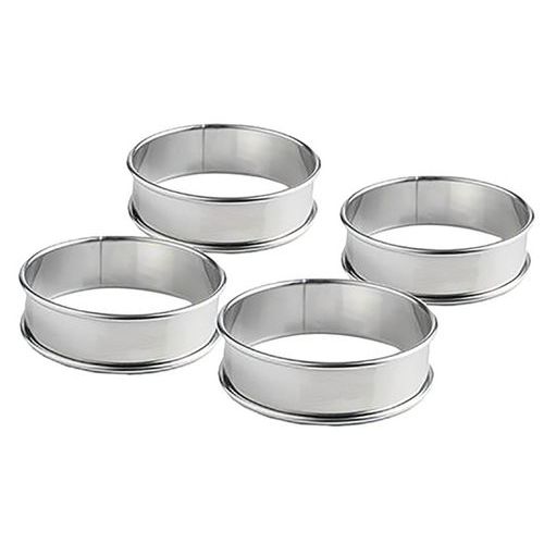 Lot De 4 Cercles à Tarte - 8 Cm - Patisse