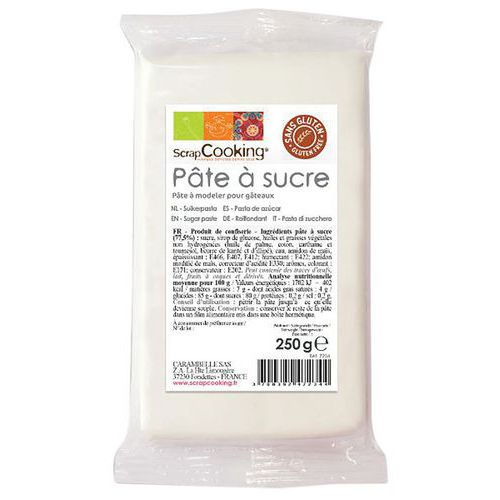 Pâte à Sucre Arôme Vanille 250 G Blanche - Scrapcooking