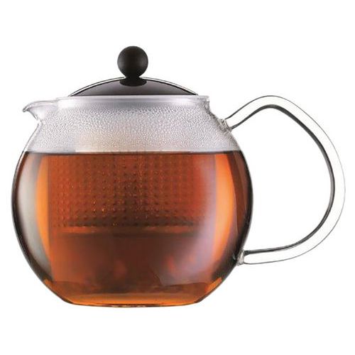 Théière 05 L En Verre Avec Filtre Plastique Noir - Assam - Bodum