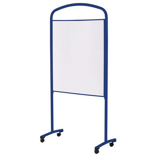 Ulmann - Panneau d'affichage sur pieds fond tôle laquée blanc avec roulettes Bleu 200x100 cm - Éco-responsable 46% recyclé