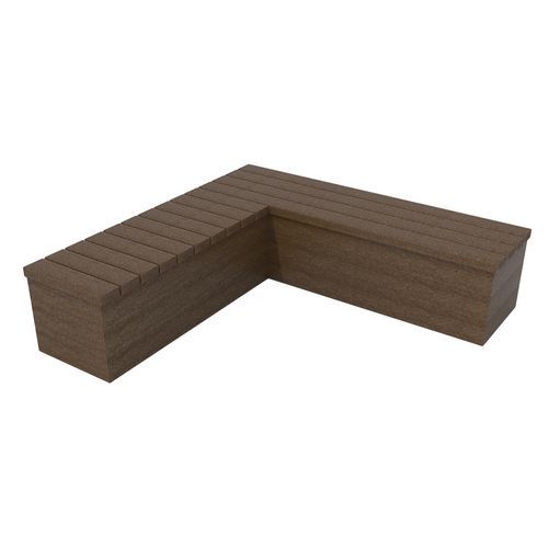 Banquette Eden 180 X 180 Cm Angle Gauche - Marron