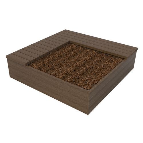 Jardinière Eden 180 X 180 Cm D'angle Gauche - Marron