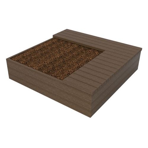 Jardinière Eden 180 X 180 Cm D'angle Droite - Marron