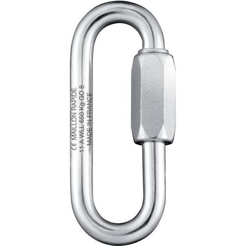 Godet - Maillon Rapide Inox Grande Ouverture D16mm - CMU 4000 kg - Robuste et Fiable