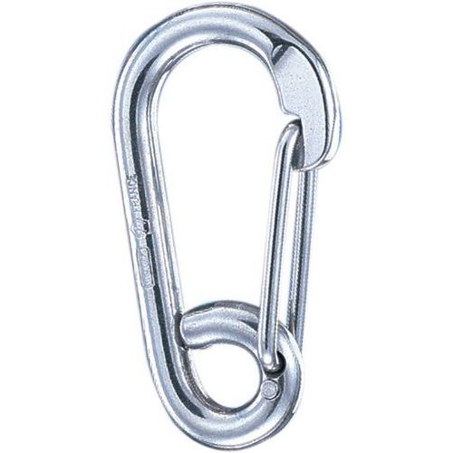 Mousqueton Pompier Symétrique 60mm Acier Inox - Cmu 120kg