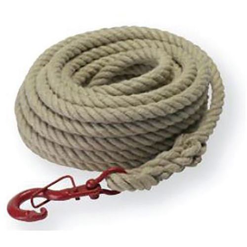 Corde à poulie en chanvre D22mm avec crochet à linguet - Godet