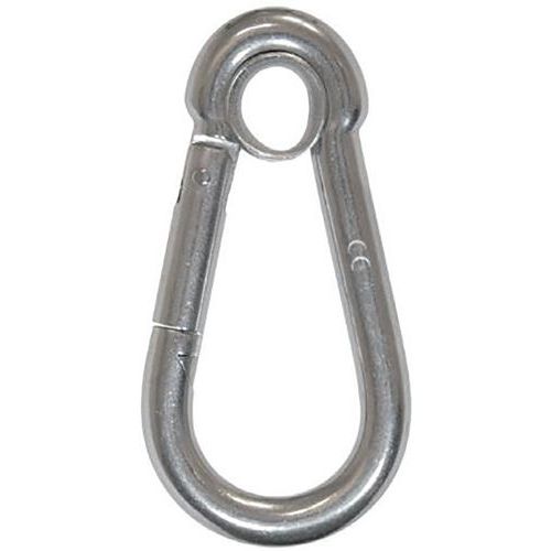 Godet - Mousqueton poire à œil serti acier inox D10mm - Lot de 10 - Ouverture 13mm - Non utilisable pour le levage