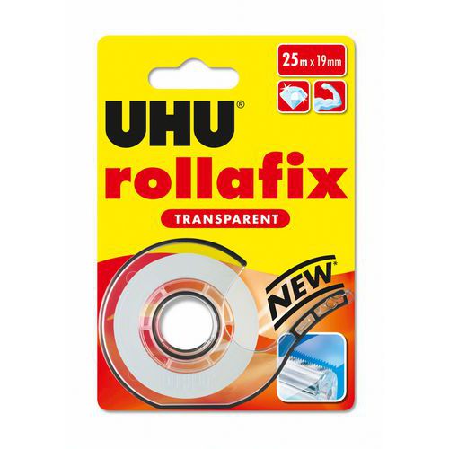 Dévidoir rollafix transparent UHU 25 m x 19 mm + 1 rouleau thumbnail image 1