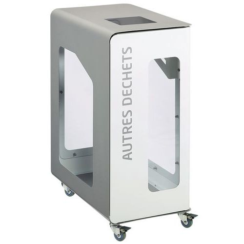 Borne De Tri 90l Cubatri Mobile Vigipirate Blanc/gris