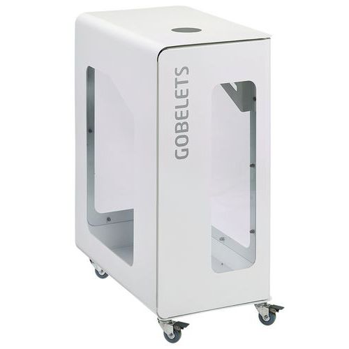 Borne De Tri 90l Cubatri Mobile Vigipirate Blanc/blanc