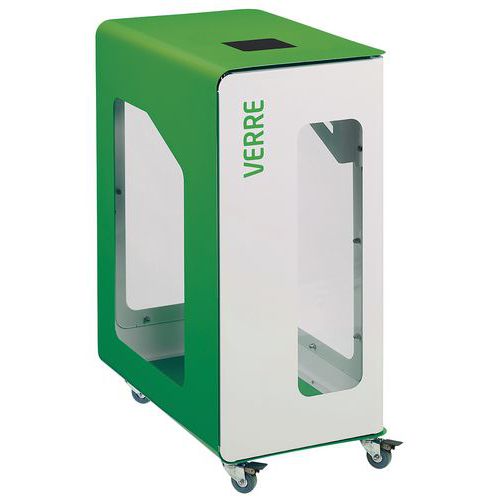 Borne De Tri 90l Cubatri Mobile Vigipirate Blanc/vert