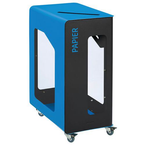 Borne De Tri 90l Cubatri Mobile Vigipirate Manganèse/bleu