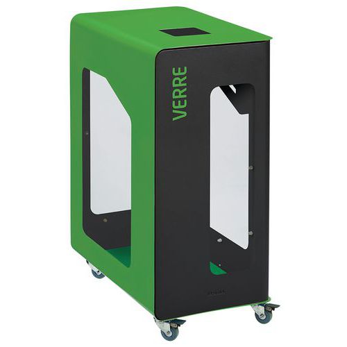 Borne De Tri 90l Cubatri Mobile Vigipirate Manganèse/vert