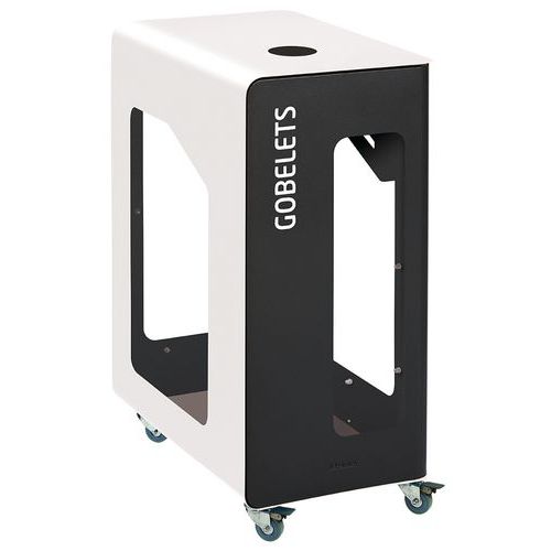 Borne De Tri 90l Cubatri Mobile Vigipirate Manganèse/blanc