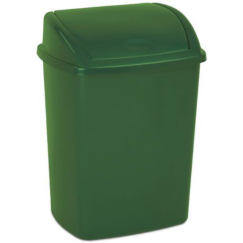Poubelle à Couvercle Basculant 15 L Vert