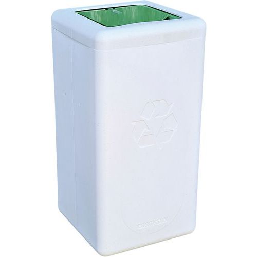 Poubelle Circulaire Brickbin 65l Déchets Organiques Blanc/vert