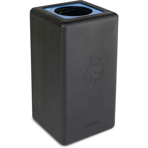 Poubelle Circulaire Brickbin 65l Papier Noir/blue