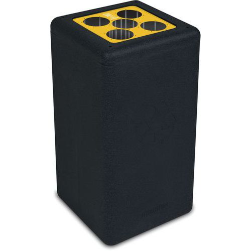Poubelle Circulaire à Gobelets Brickbin Cups 65l Noir/jaune
