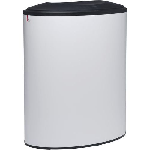 Poubelle Tri Sélectif Lune Binc 3 Flux Couvercle Fermé Blanc