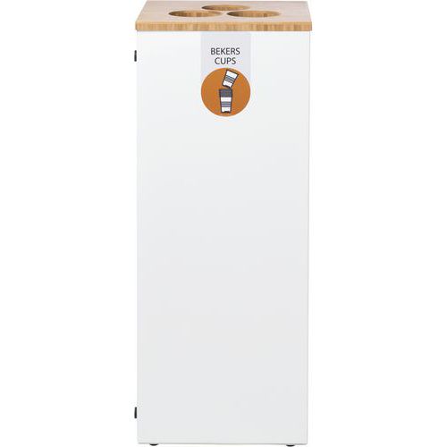 Station De Collecte Pour Gobelets Lune Paxa Large 65l Blanc
