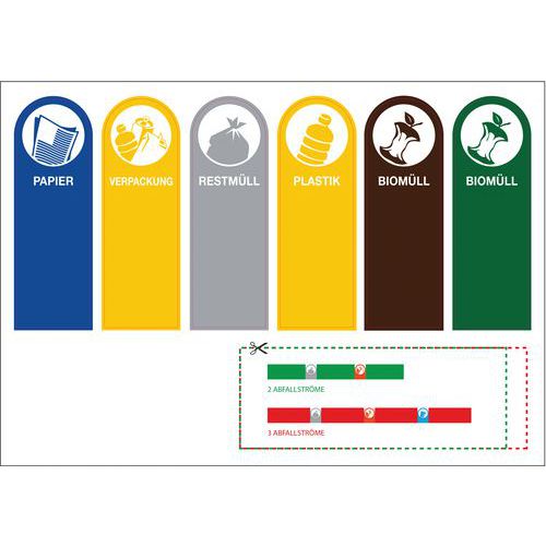 Etiquettes Flux De Tri Pour Recyclokick - Allemand