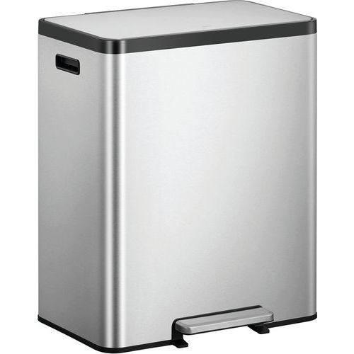Poubelle à Pédale Ecocasa Ii Recycling Step Bin 36+24 L Inox Mat