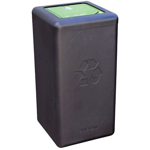 Poubelle Circulaire Brickbin 65l Déchets Organiques Noir/vert