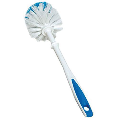 Brosse Wc En Boule Bleu Et Blanc Polypropylène Ondulée