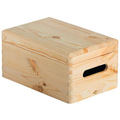 Caisse de rangement en pin massif - 30x14x1.2 cm - Idéale pour protéger objets de moyen volume