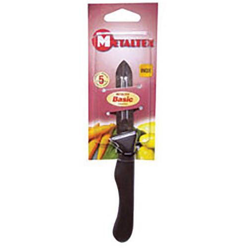 Couteau Ã‰plucheur Lame 2 Tranchants Inox Manche Plastique