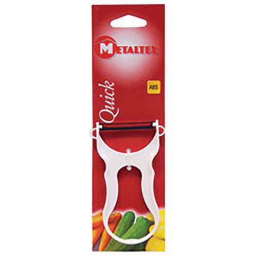 Ã‰plucheur Rase Légumes En Acier Manche Plastique Blanc