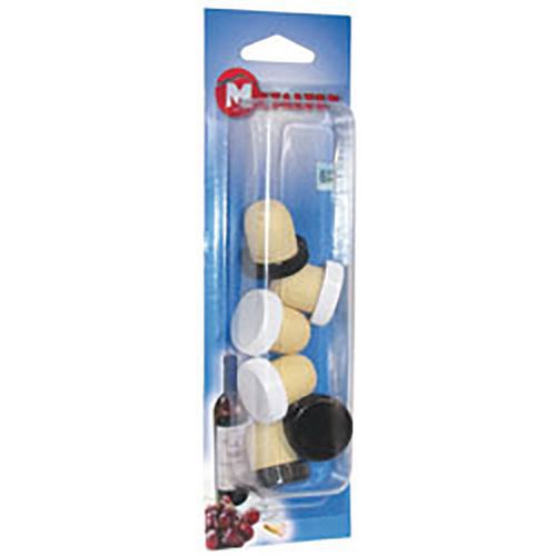 Lot De 6 Bouchons Liège Tête Plate