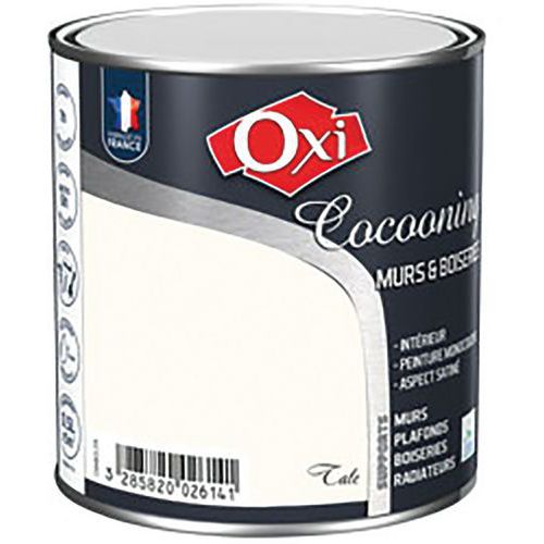 Lot de 2 - Peinture Murs En Bois Satiné Talc 50cl