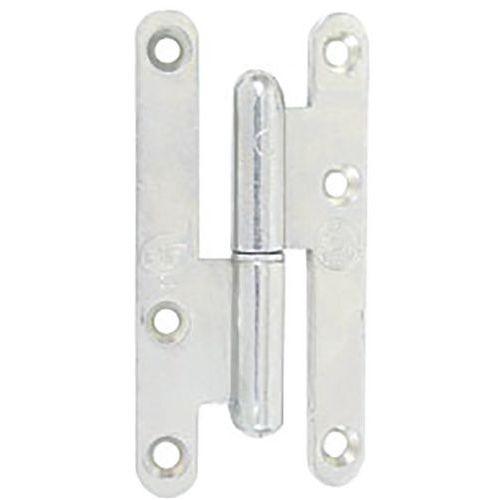 Paumelle Paris Gauche à Bordure Rond Zingué Blanc 80x40