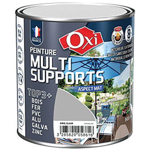 Peinture Bois Pvc Mat 500ml Gris Clair Double Action