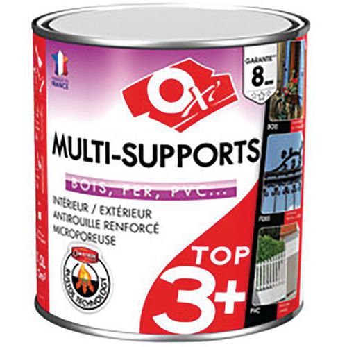 Peinture Satin Marron 500ml - Bois, Fer, PVC - Intérieur/Extérieur - Finition Satinée