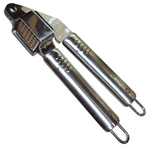 Presse Ail Argenté En Acier Inoxydable