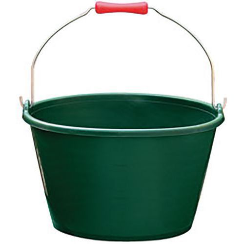 Seau Vendange Gradué Vert Avec Poignée En Bois 16l