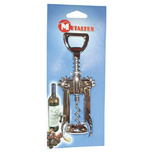 Tire Bouchon à Levier Et Décapsuleur Manuel Métal Chromé